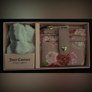 Brand new juicy couture gift set with socks and credit card wallet